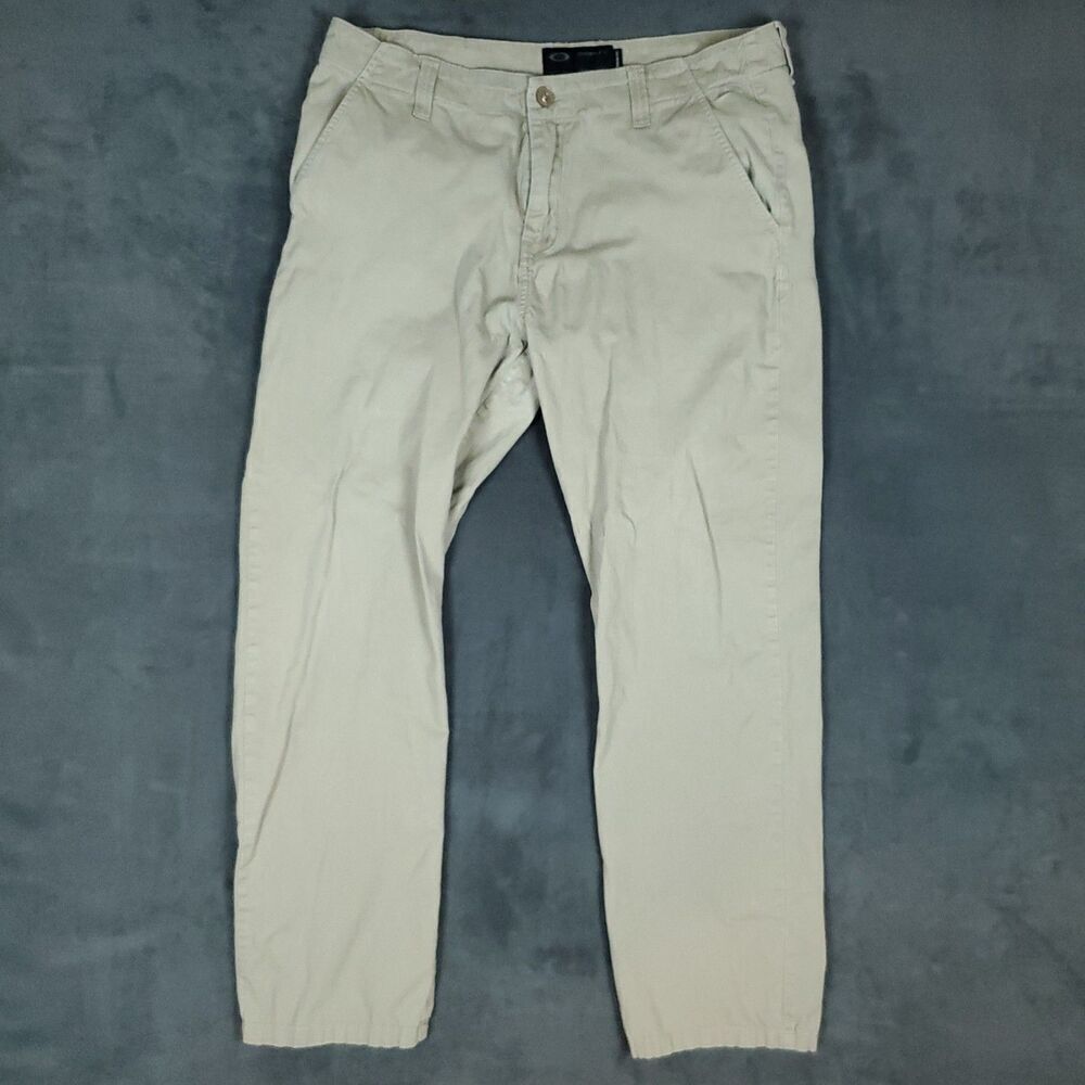 Oakley Pants Mens 36x30 Beige Regular Fit Stretch Casual Chino Golf Outdoors